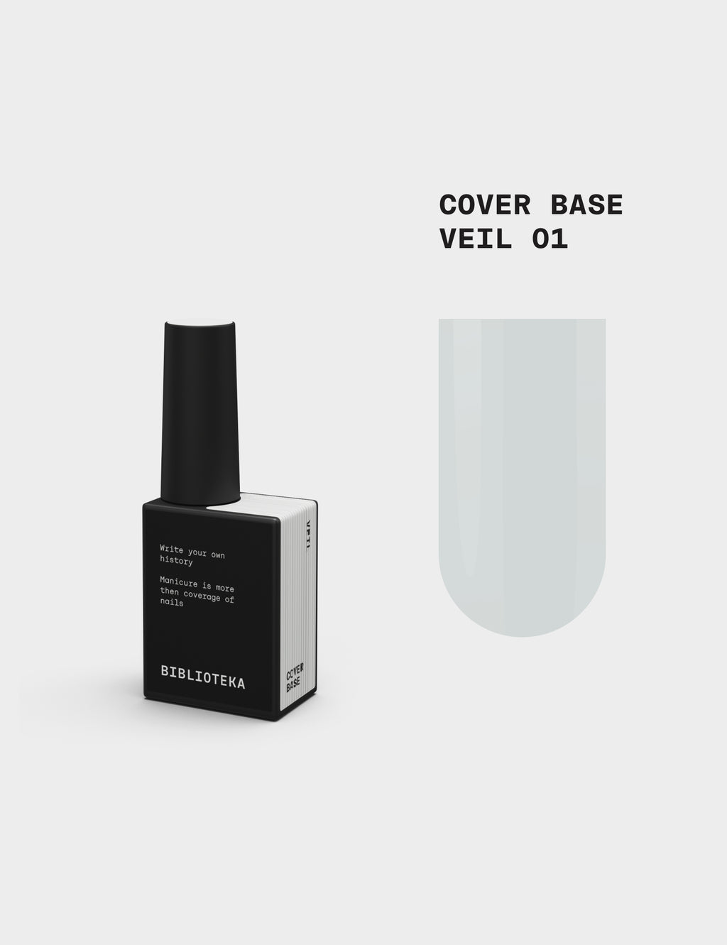 Cover Base № 01 Veil – Pusiau skaidrus pieno atspalvis, 10 ml